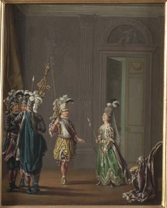 Gustavo III de Suecia y Ulrika Eleonora von Fersen - por Hilleström, Pehr de Pehr Hilleström