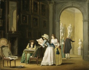 Interior de una colección de arte de Pehr Hilleström
