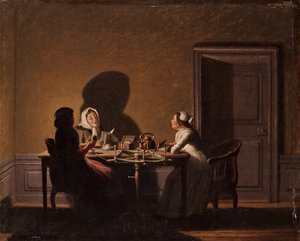 Lectura a la luz de las velas de Pehr Hilleström