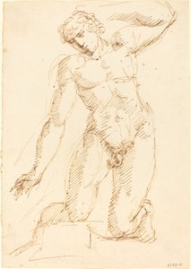 Desnudo masculino arrodillado de Pelagio Palagi