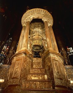 Italia, Lombardía, Milán, interior de la catedral, ciborio de Pellegrino Tibaldi conocido como "il Pellegrini" de Pellegrino Tibaldi