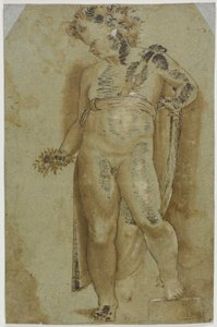 Putto sosteniendo flores de Pellegrino Tibaldi