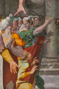 El anuncio de la venida del Bautista, Capilla Poggi de Pellegrino Tibaldi