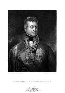 Sir Thomas Picton, soldado británico, siglo XIX de Peltro William Tomkins