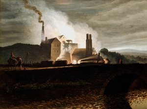 Paisaje industrial, Gales, siglo XIX de Penry Williams