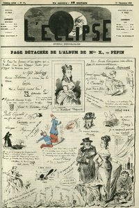 Página desprendida de Mademoiselle X. Portada en "L