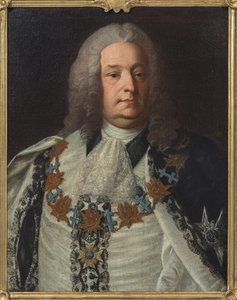 Retrato del Conde Herman Cedercreutz (1684-1754), por Fjellstroem, Per Ericsson (1719-1790). Óleo sobre lienzo de Per Ericsson Fjellstroem