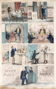 Las siete edades de la bebida, pub.c. 1872 de Percy Cruikshank