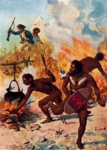 Los nativos australianos en la época del Capitán Cook de Percy F.S. (after) Spence