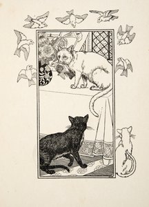 Una intervención singular, de Cien anécdotas de animales, pub. 1924 (grabado) de Percy J. Billingshurst