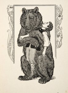 El oso y el niño, de Cien anécdotas de animales, pub. 1924 de Percy J. Billingshurst