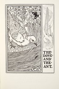 La Paloma y la Hormiga, de las Fábulas de Fontaine, pub. 1905