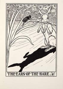 Las orejas de la liebre, de Fábulas de Fontaine, pub. 1905