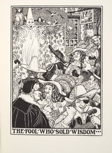 El tonto que vendió sabiduría, de Fábulas de Fontaine, pub. 1905 (grabado) de Percy J. Billingshurst