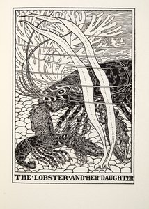 La langosta y su hija, de las Fábulas de Fontaine, pub. 1905