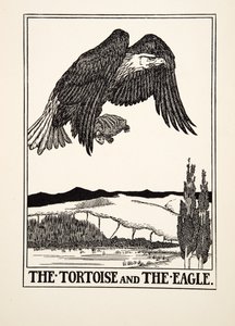 La Tortuga y el Águila, de Cien Fábulas de Esopo, pub.1903 (grabado) de Percy J. Billingshurst