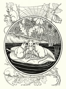 Los ratones como navegantes (litho) de Percy James Billinghurst