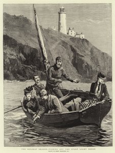 La temporada de vacaciones, pesca en el Faro de Start de Percy Macquoid