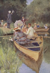 Ilustración para Mujercitas de Louis M Alcott (litografía en color) de Percy Tarrant