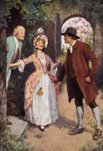 Ilustración para Cumbres Borrascosas de Emily Bronte (litografía en color) de Percy Tarrant