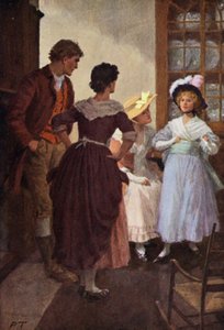 Ilustración para Cumbres Borrascosas de Emily Bronte (litografía en color) de Percy Tarrant