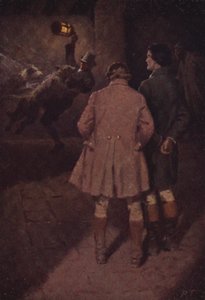 Ilustración para Cumbres Borrascosas de Emily Bronte (litografía en color) de Percy Tarrant