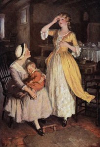 Ilustración para Cumbres Borrascosas de Emily Bronte (litografía en color) de Percy Tarrant