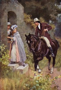 Ilustración para Cumbres Borrascosas de Emily Bronte (litografía en color) de Percy Tarrant