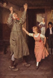 Ilustración para Cumbres Borrascosas de Emily Bronte (litografía en color) de Percy Tarrant