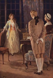 Ilustración para Cumbres Borrascosas de Emily Bronte (litografía en color) de Percy Tarrant