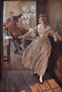 Ilustración para Cumbres Borrascosas de Emily Bronte (litografía en color) de Percy Tarrant