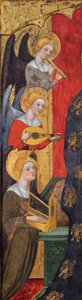 Madonna con ángeles tocando música (detalle), ca 1380 de Pere Serra