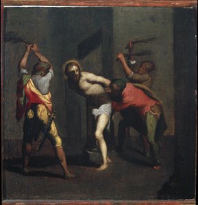 Pasión de Cristo: La flagelación de Perino del Vaga