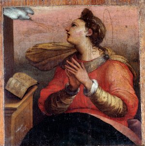 Virgen de la Anunciación (detalle) de Perino del Vaga
