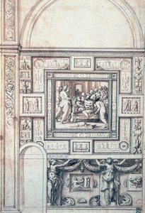 Proyecto para una decoración mural de una bóveda, siglo XVI