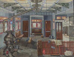 Interior de la estación El, 1935-1942 de Perkins Harnly