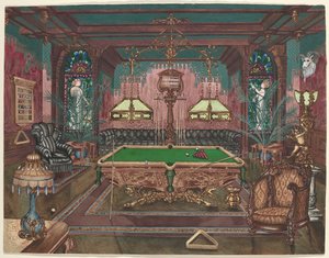 Sala de billar, 1890 de Perkins Harnly