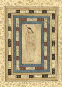 Una Dama de Pie, Isfahan, c.1620-25 de Persian School