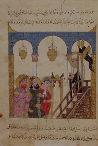 Añadir Ms 22114 f.94, Abu-Zayd predicando en la Mezquita de Samarcanda de 