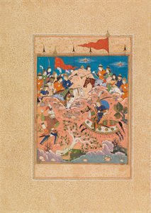 Escena de batalla de Persian School