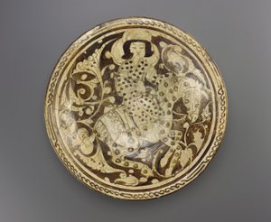 Plato, región de Kashan, Irán, dinastía Saljuq