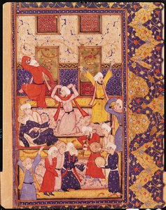 Fol.5r Danza de iniciación, de un libro de poemas de Hafiz Shirazi (c.1325-c.1388) de Persian School
