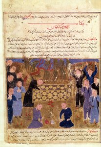 Funeral de Genghis Khan, c.1430 de Persian School