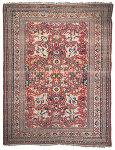 Alfombra Heriz, noroeste de Persia, tercer cuarto del siglo XIX de Persian School