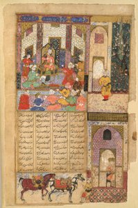 IO Islámico 3265, f.15v, Kawa el herrero antes de Zahhak, del Shahnama o 