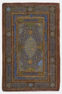 Interior de una cubierta de libro, 1500-30 de Persian School