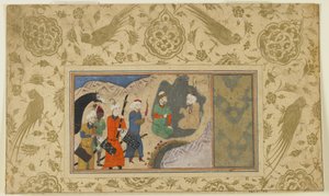 Iskandar visita a un ermitaño, c.1500 de Persian School