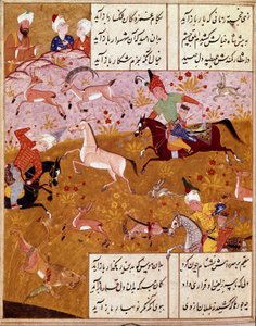 Arte islámico: “El rey caza” de Persian School