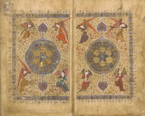 Khamsa (Quinteto) de Khwaju Kirmani, Shiraz, Irán, periodo Timurid, 1437-38
