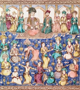 Músicos y bailarines en la corte de Nasser al-Din Shah Qajar (1831-96)